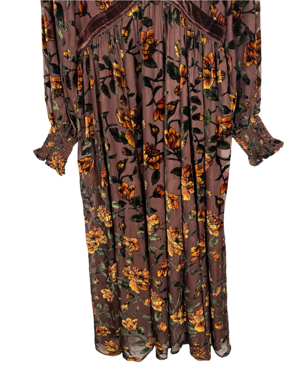 NWT In Loom Velvet Burnout Floral Midi Dress, Size M - Picture 8 of 12